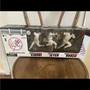New York Yankees McFarlane Exclusive Deluxe 3-Pack: Giambi, Jeter, Abreu NEW